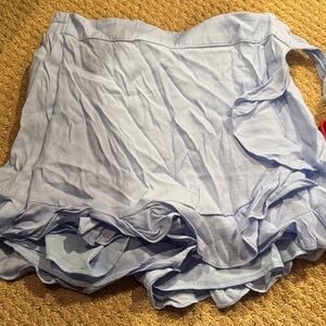 Light Blue Ruffled Skort